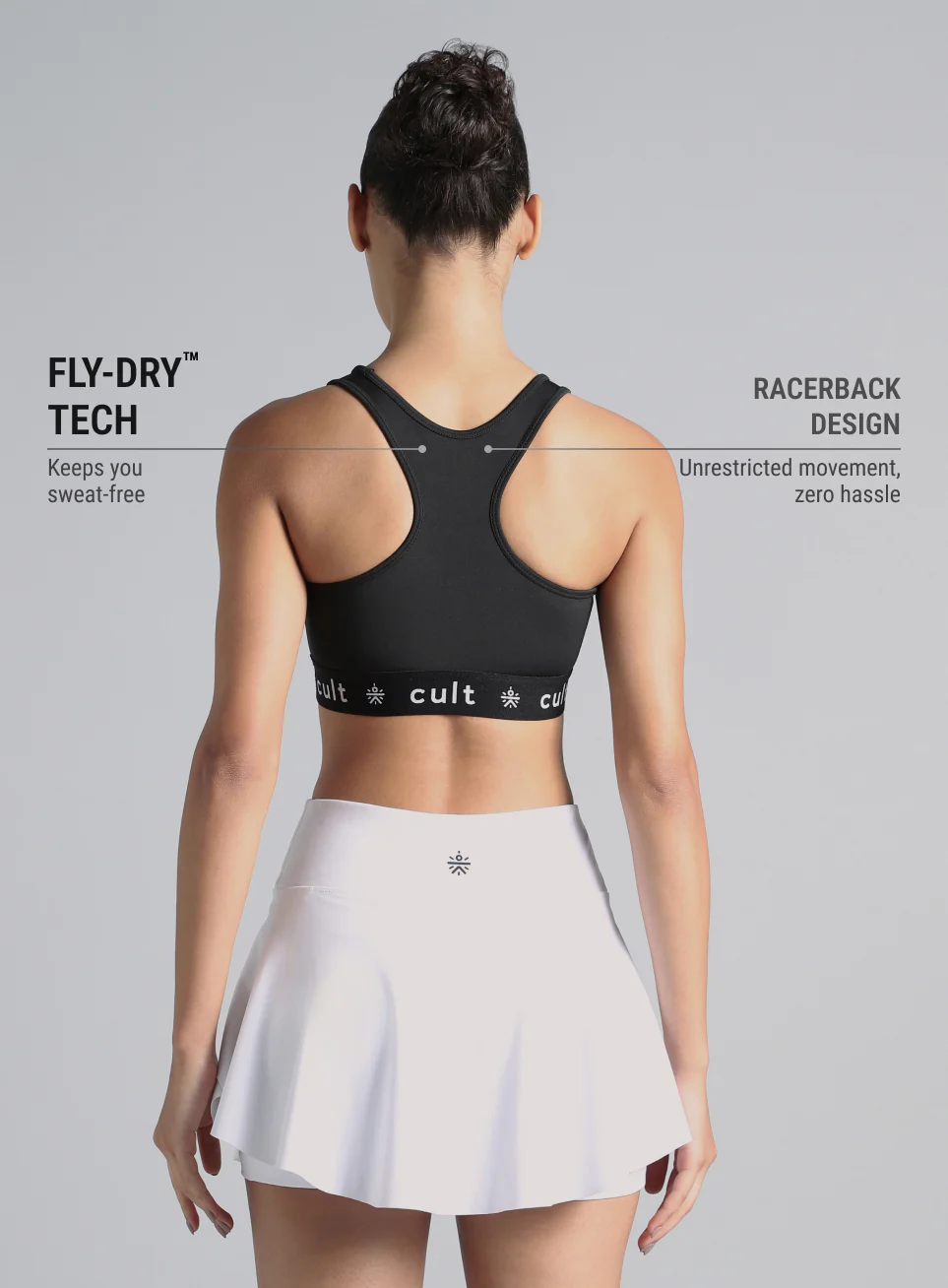 Women's Black Move Easy High Support Sports Bra - Image 6