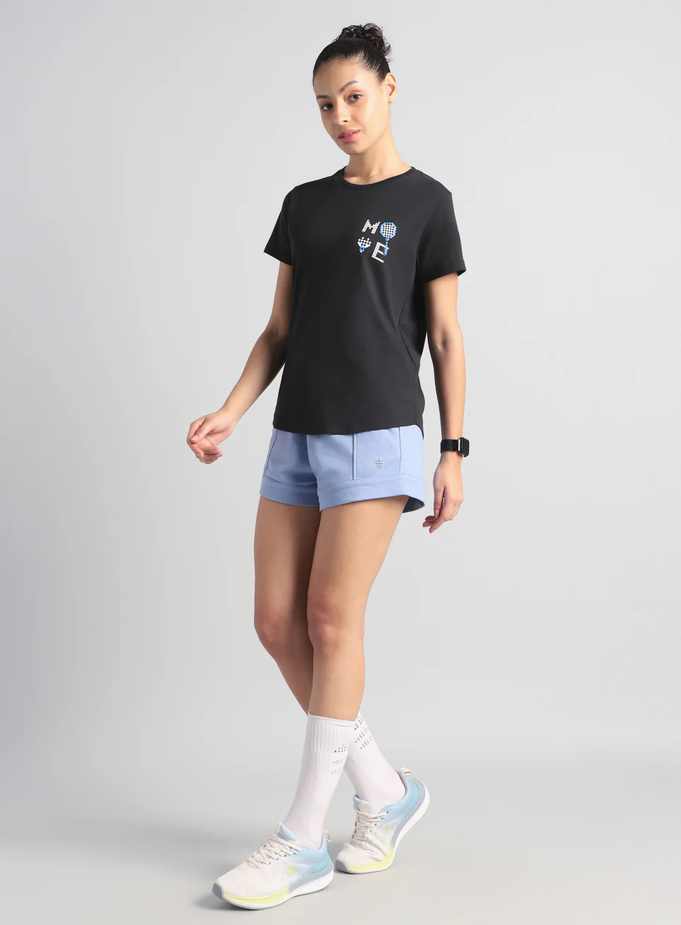Women's Black Move Graphic T-shirt - Image 2