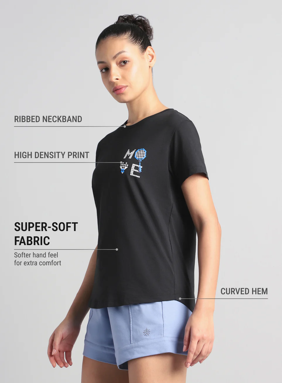 Women's Black Move Graphic T-shirt - Image 5