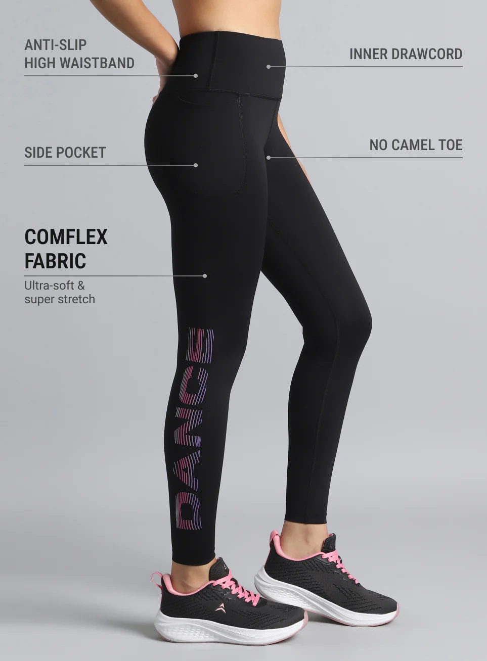 Women's Black Move It COMFlex Tights - Image 5