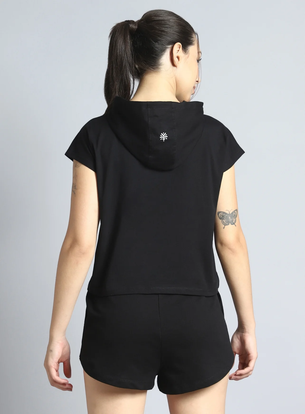 Women's Black Move it Boxy fit Hoodie Top - Image 6