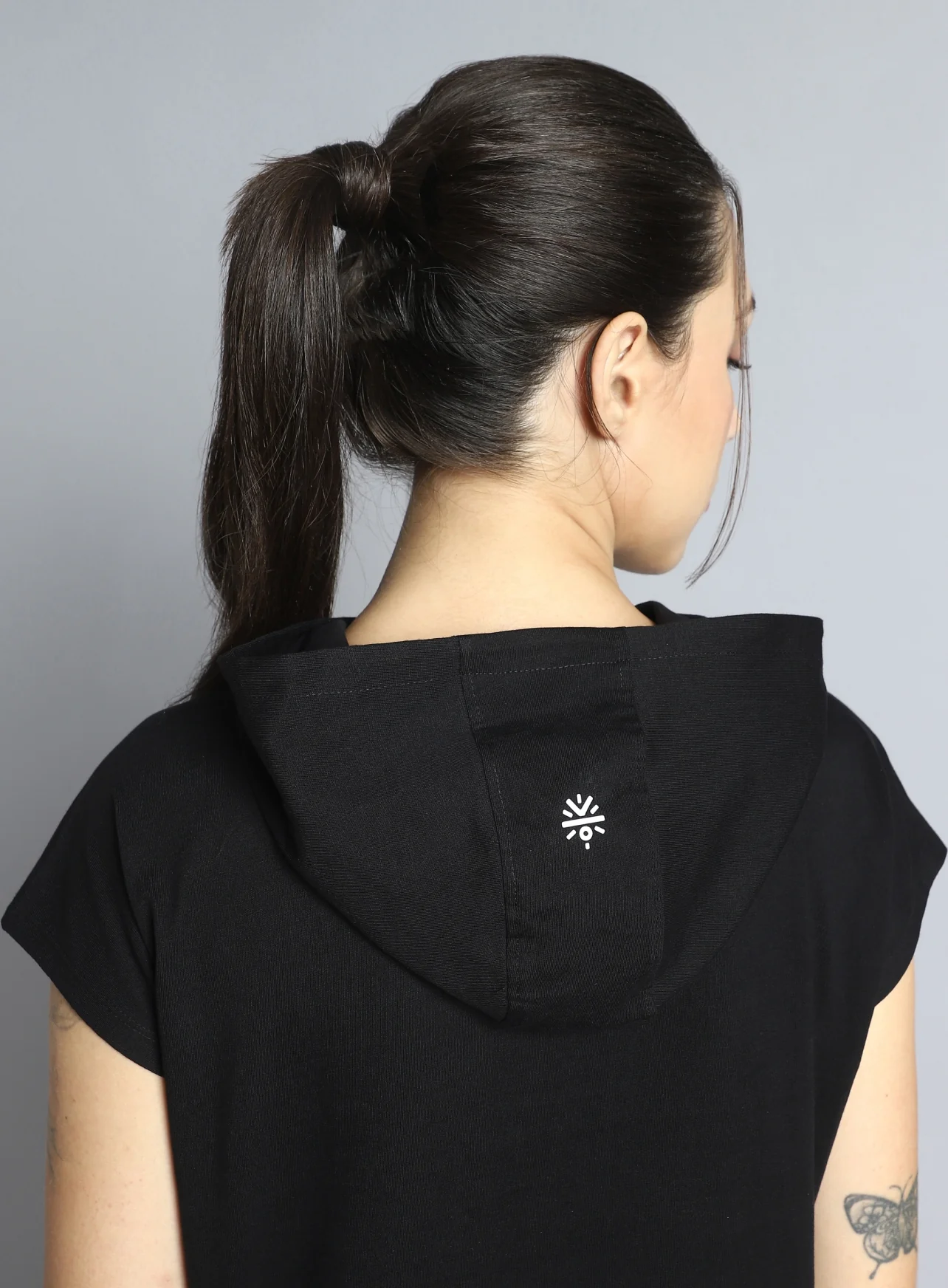 Women's Black Move it Boxy fit Hoodie Top - Image 8