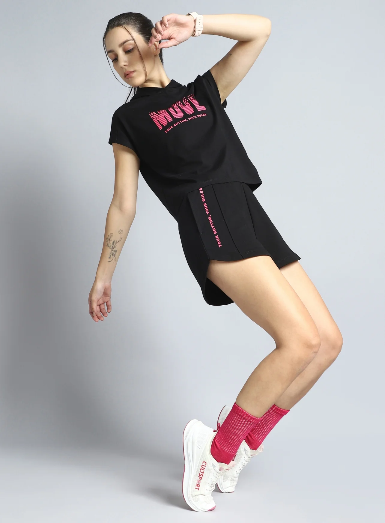 Women's Black Move it Shorts - Image 2