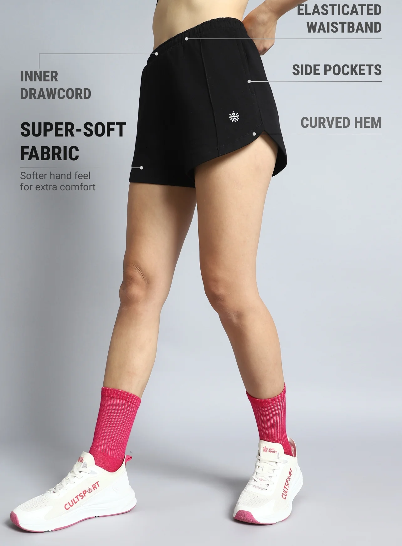 Women's Black Move it Shorts - Image 5