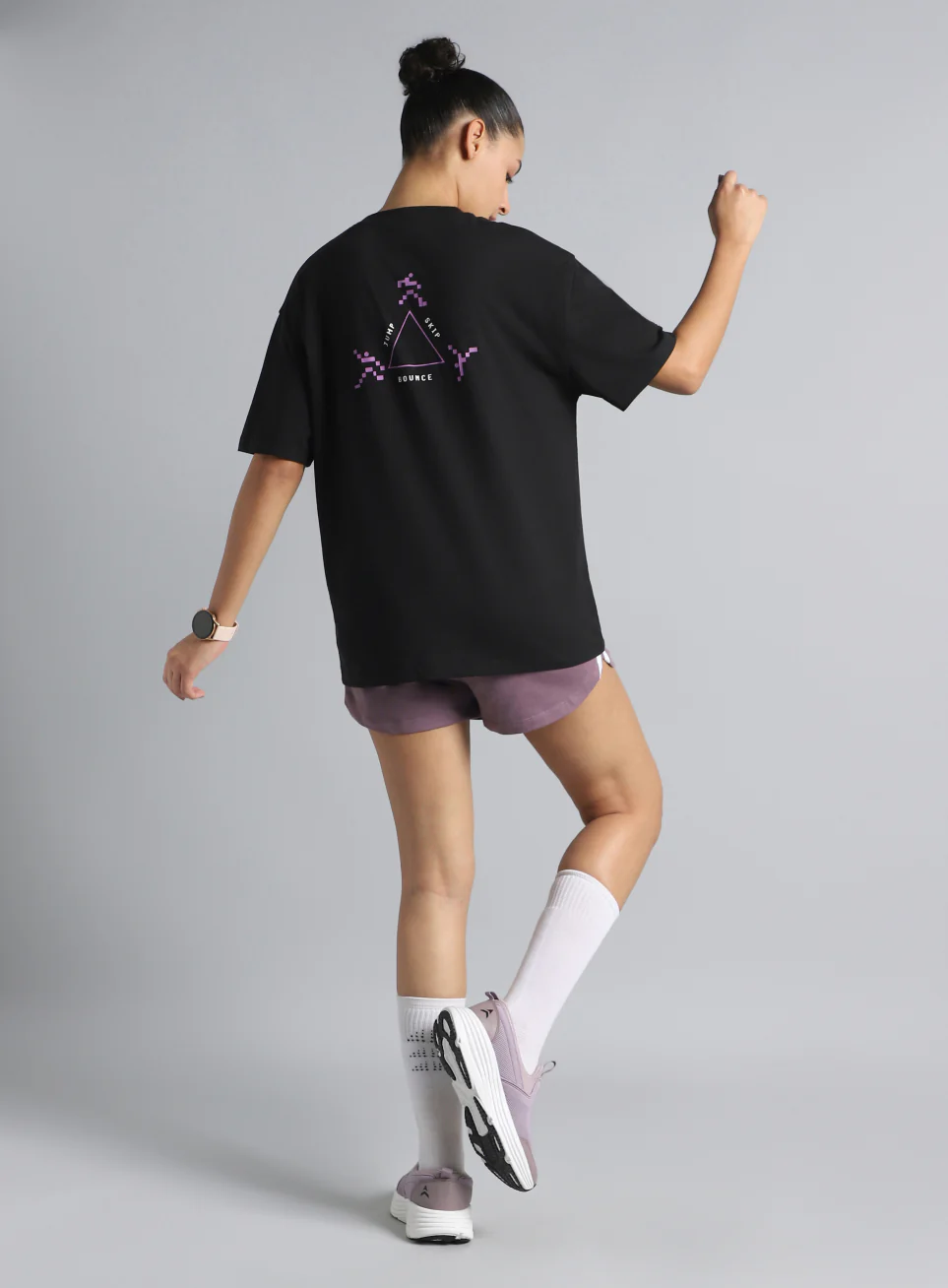 Women's Black Move Oversized T-shirt - Image 2