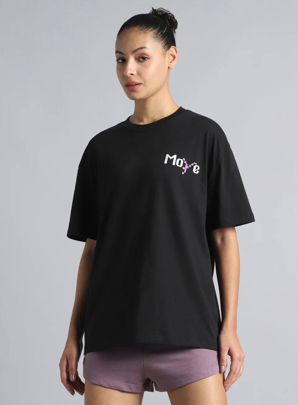 Women's Black Move Oversized T-shirt - Image 4