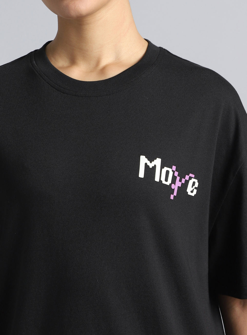 Women's Black Move Oversized T-shirt - Image 8