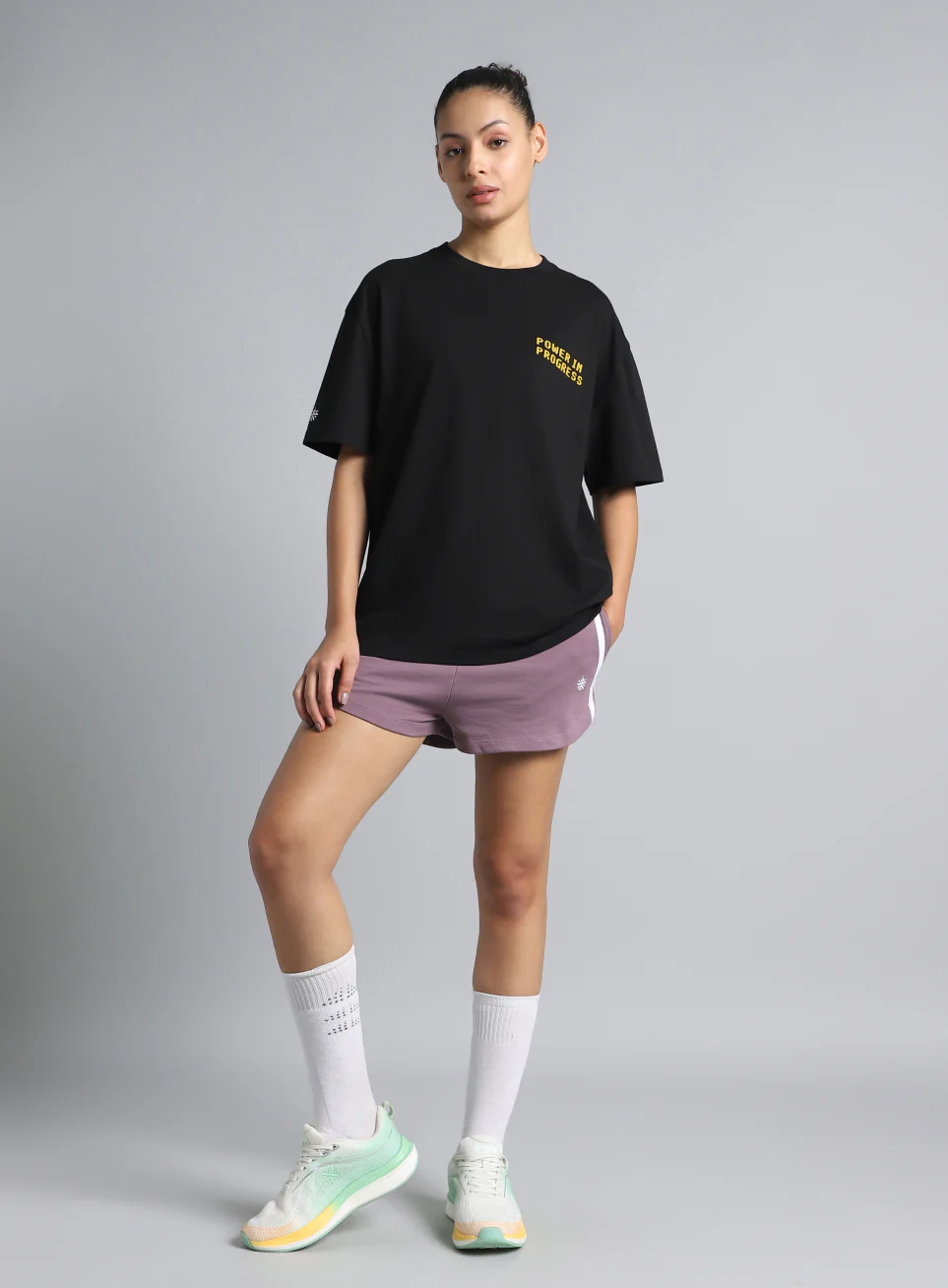 Women's Black Oversized Graphic T-shirt - Image 3