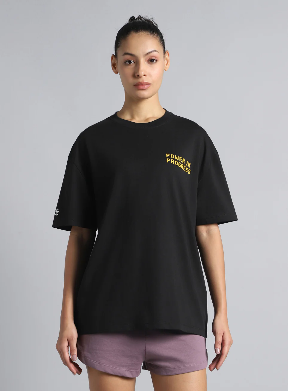 Women's Black Oversized Graphic T-shirt - Image 4