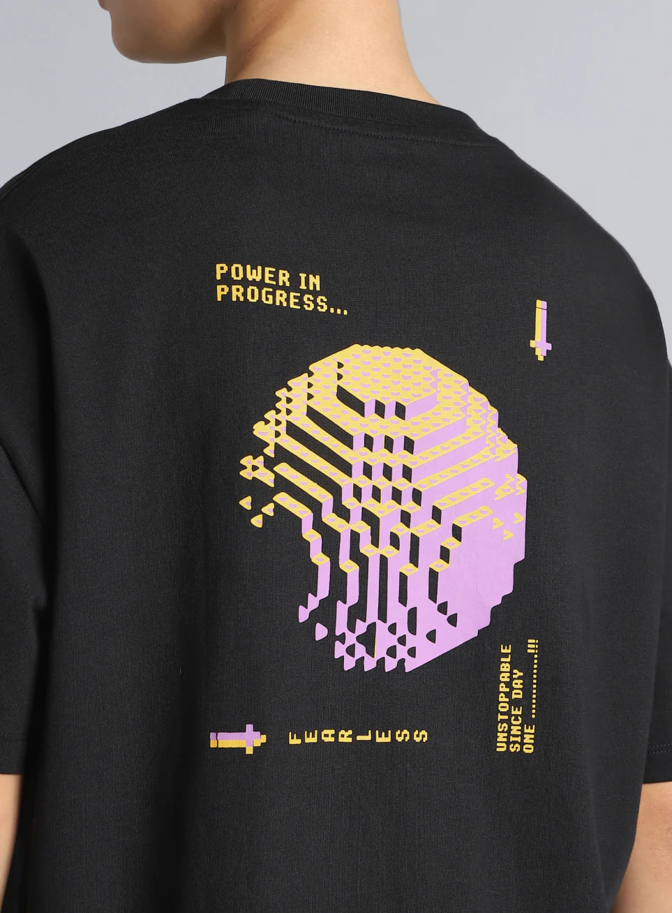 Women's Black Oversized Graphic T-shirt - Image 7