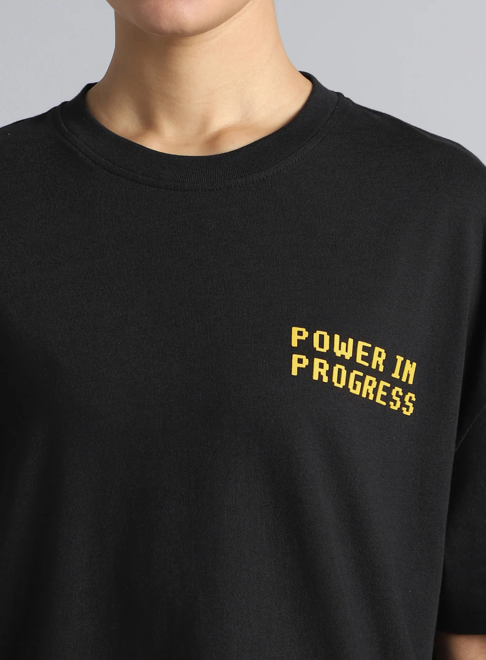 Women's Black Oversized Graphic T-shirt - Image 8