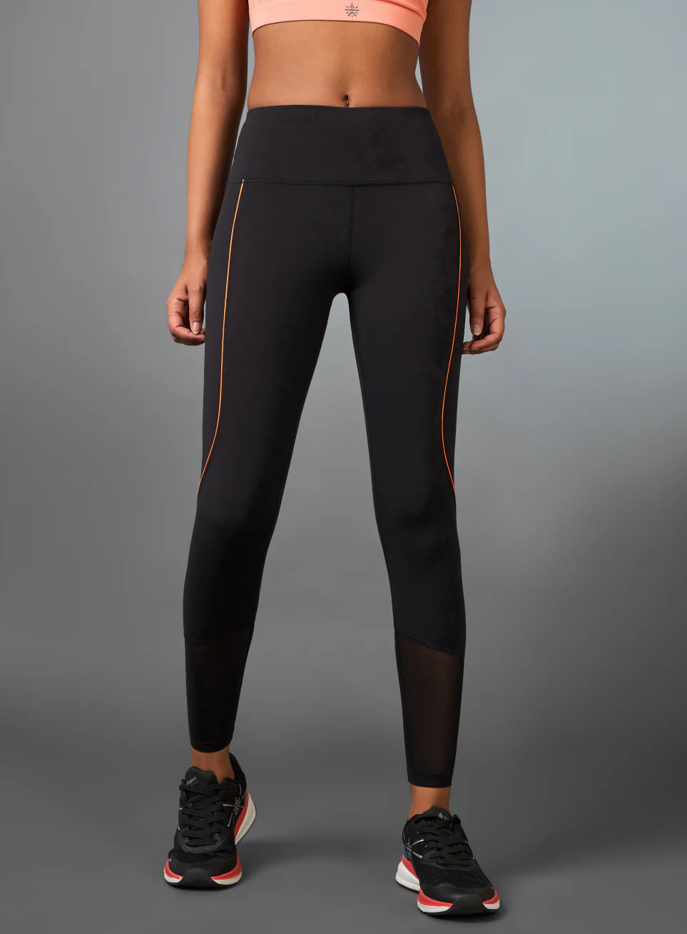 Women's Black Pace Up Running COMFlex Tights - Image 4
