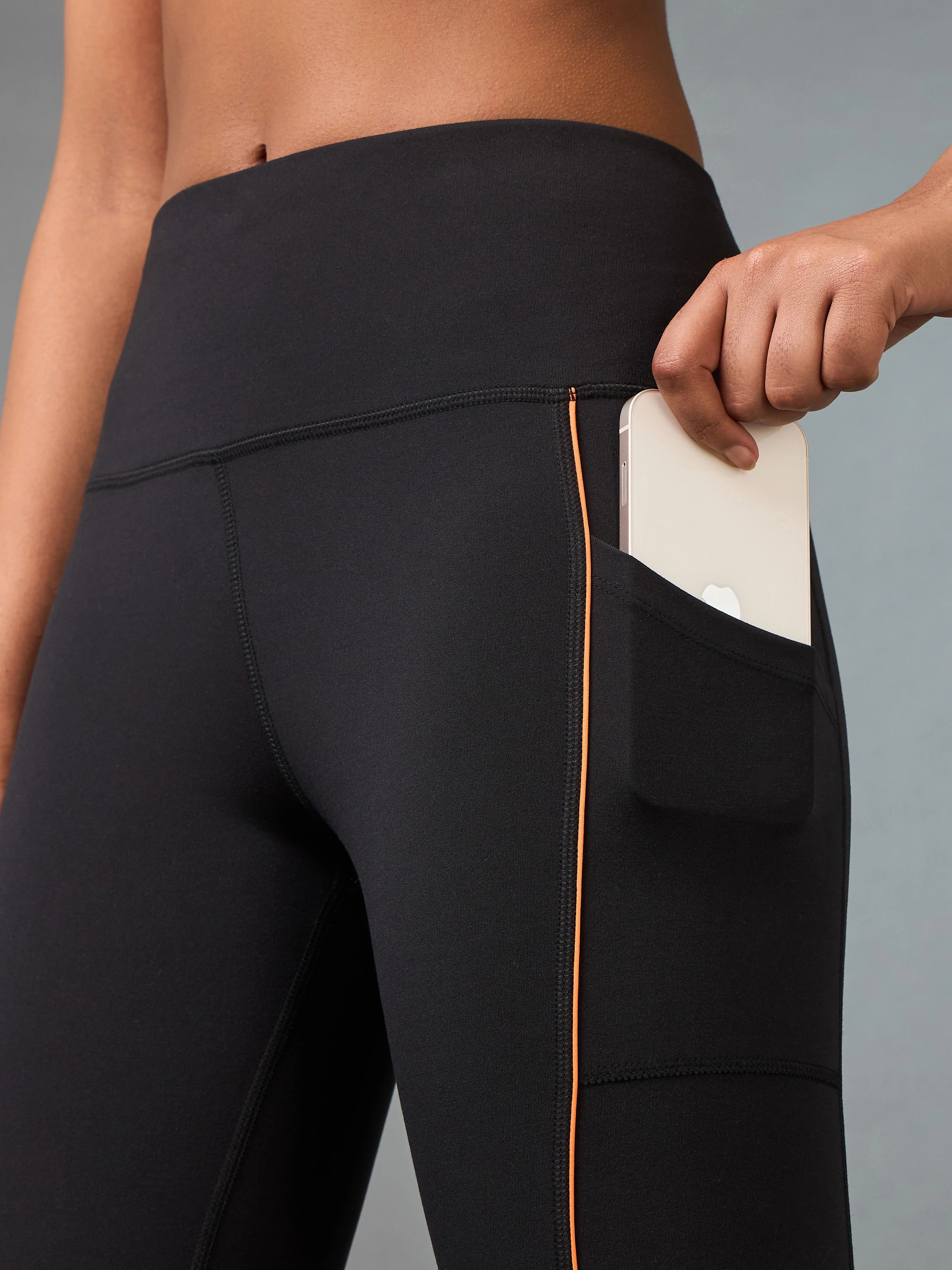 Women's Black Pace Up Running COMFlex Tights - Image 7