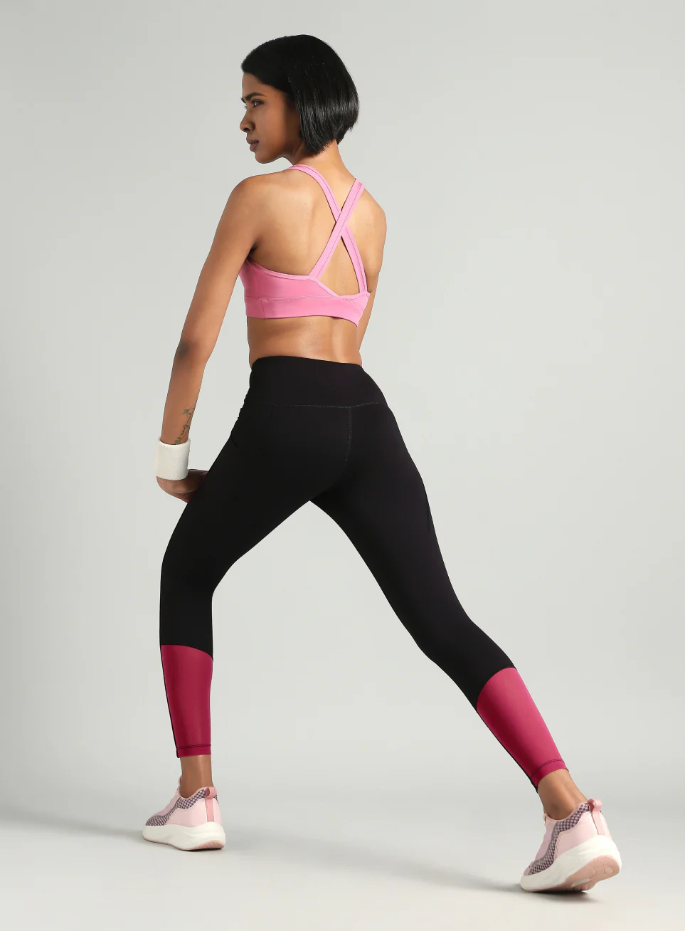 Women's Black Pace Up Running COMFlex Tights - Image 3