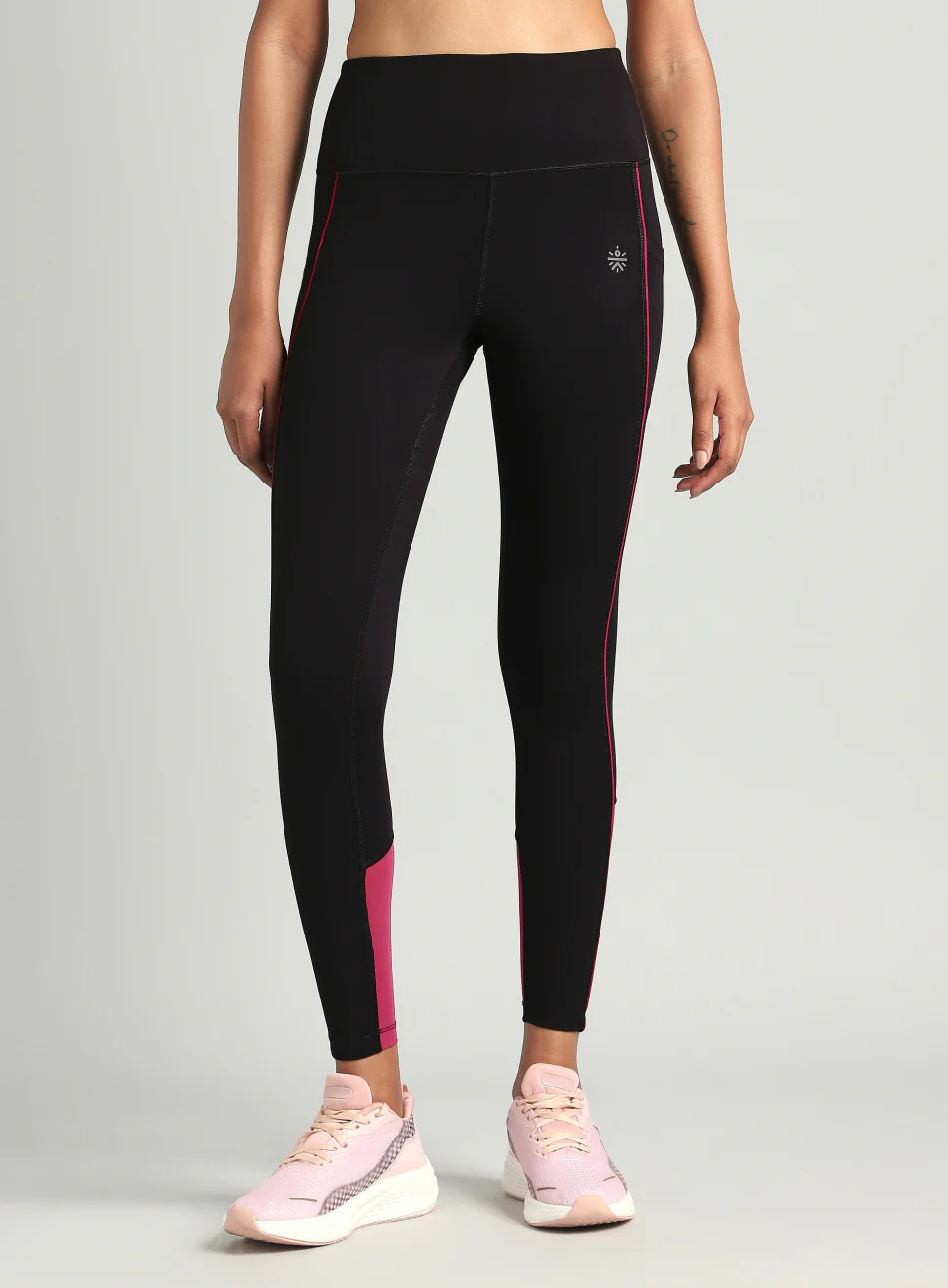 Women's Black Pace Up Running COMFlex Tights - Image 4