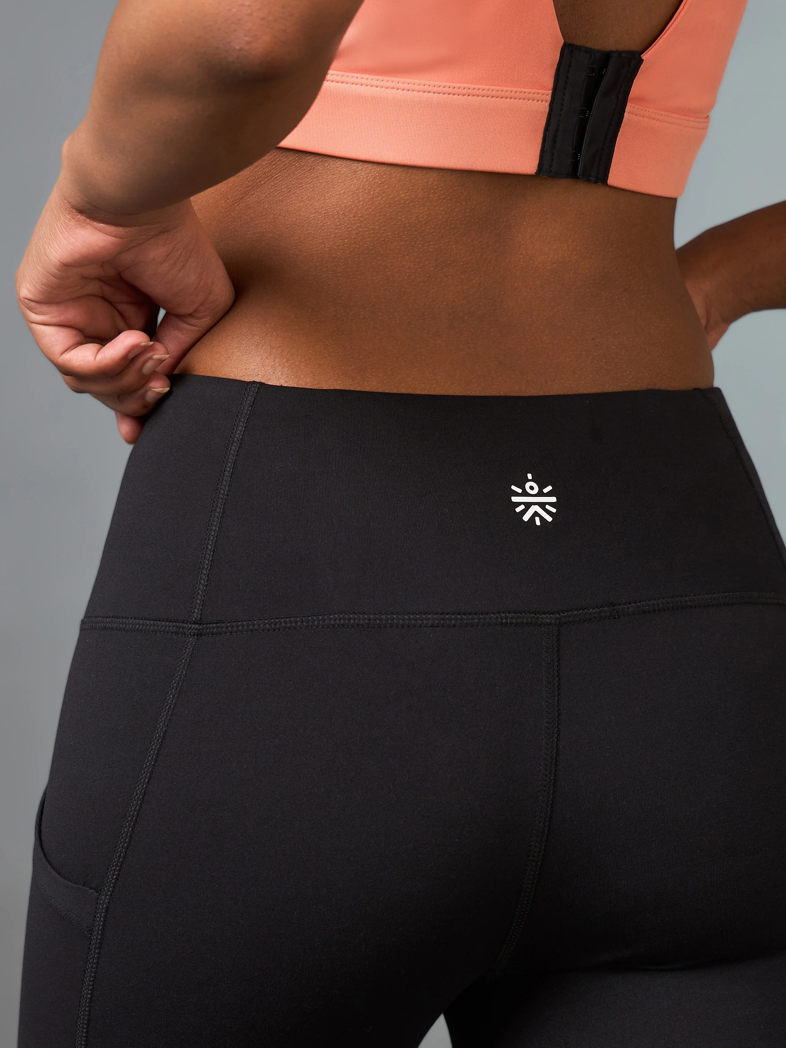 Women's Black Pace Up Running COMFlex Tights - Image 9