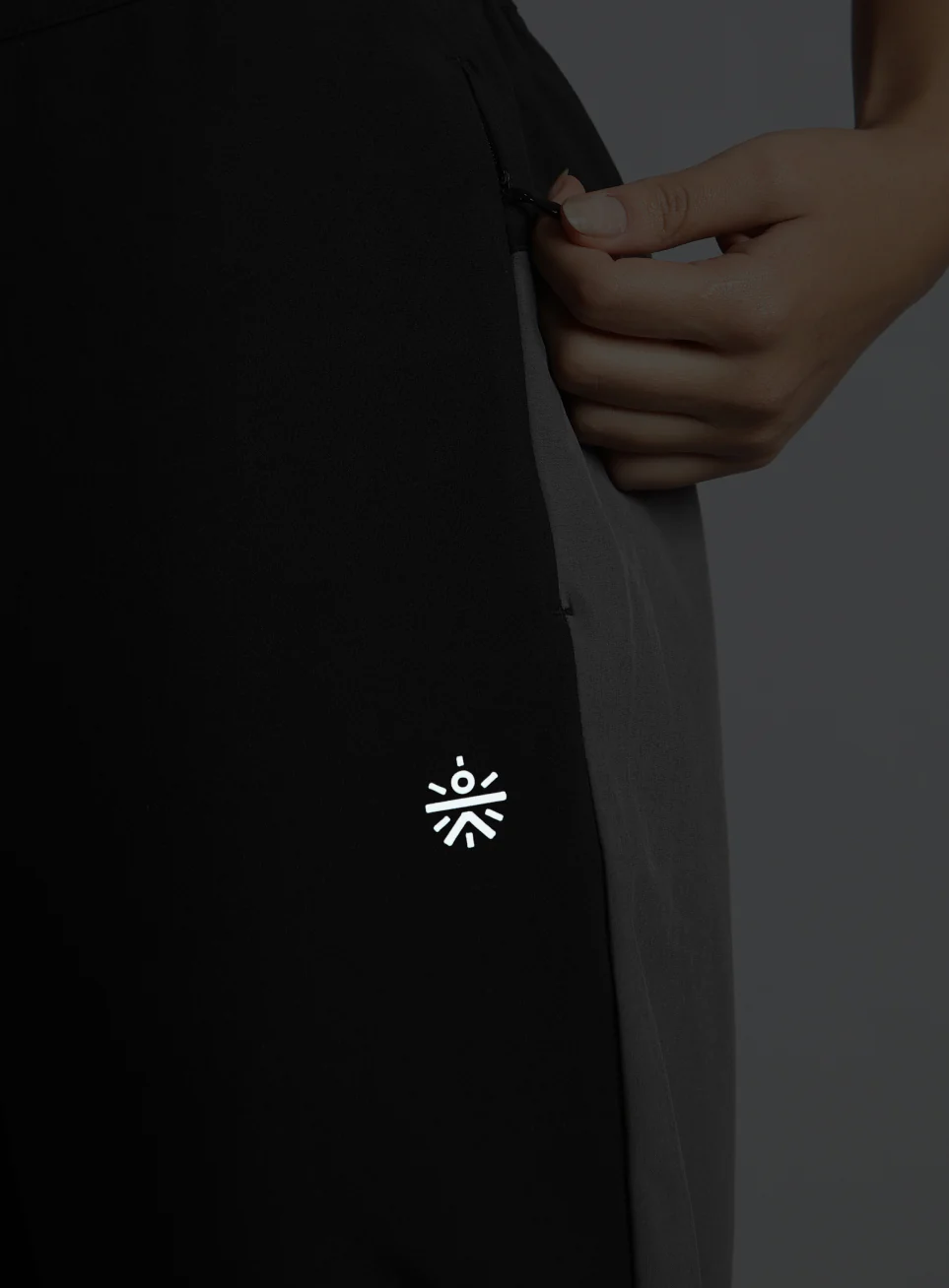 Women's Black Pace Up Running Dual Colour Trackpants - Image 10