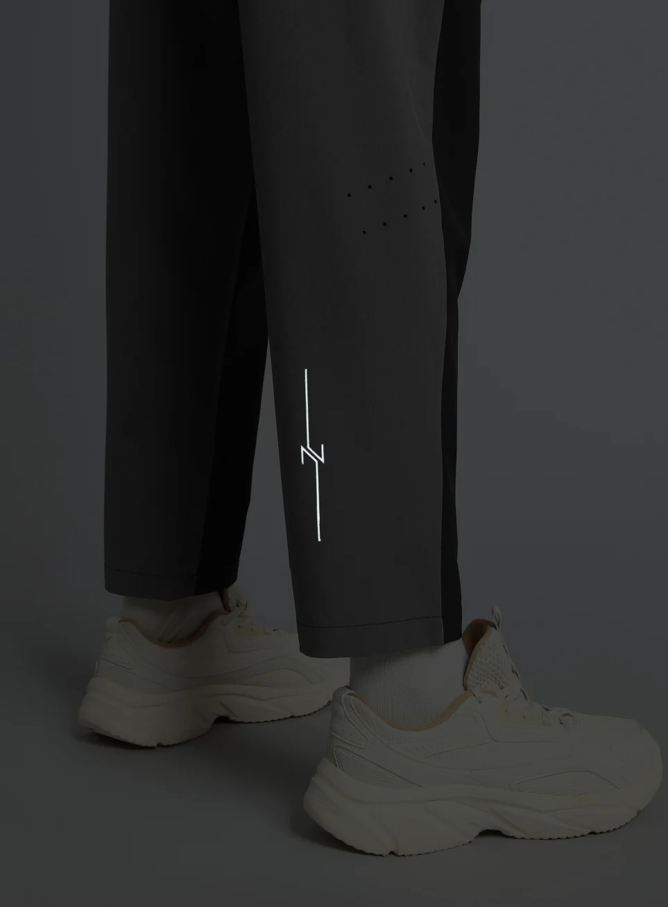 Women's Black Pace Up Running Dual Colour Trackpants - Image 11