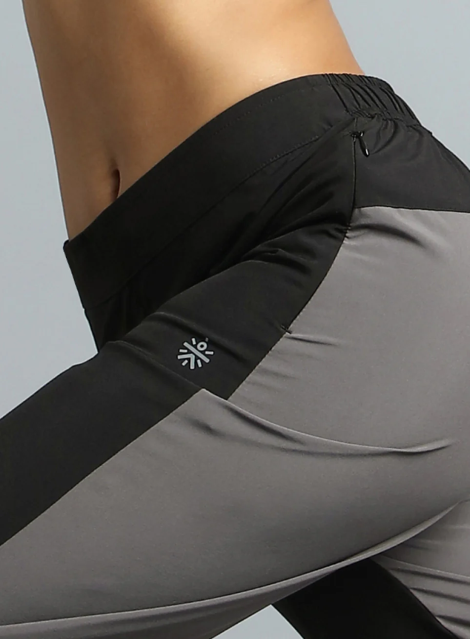 Women's Black Pace Up Running Dual Colour Trackpants - Image 8