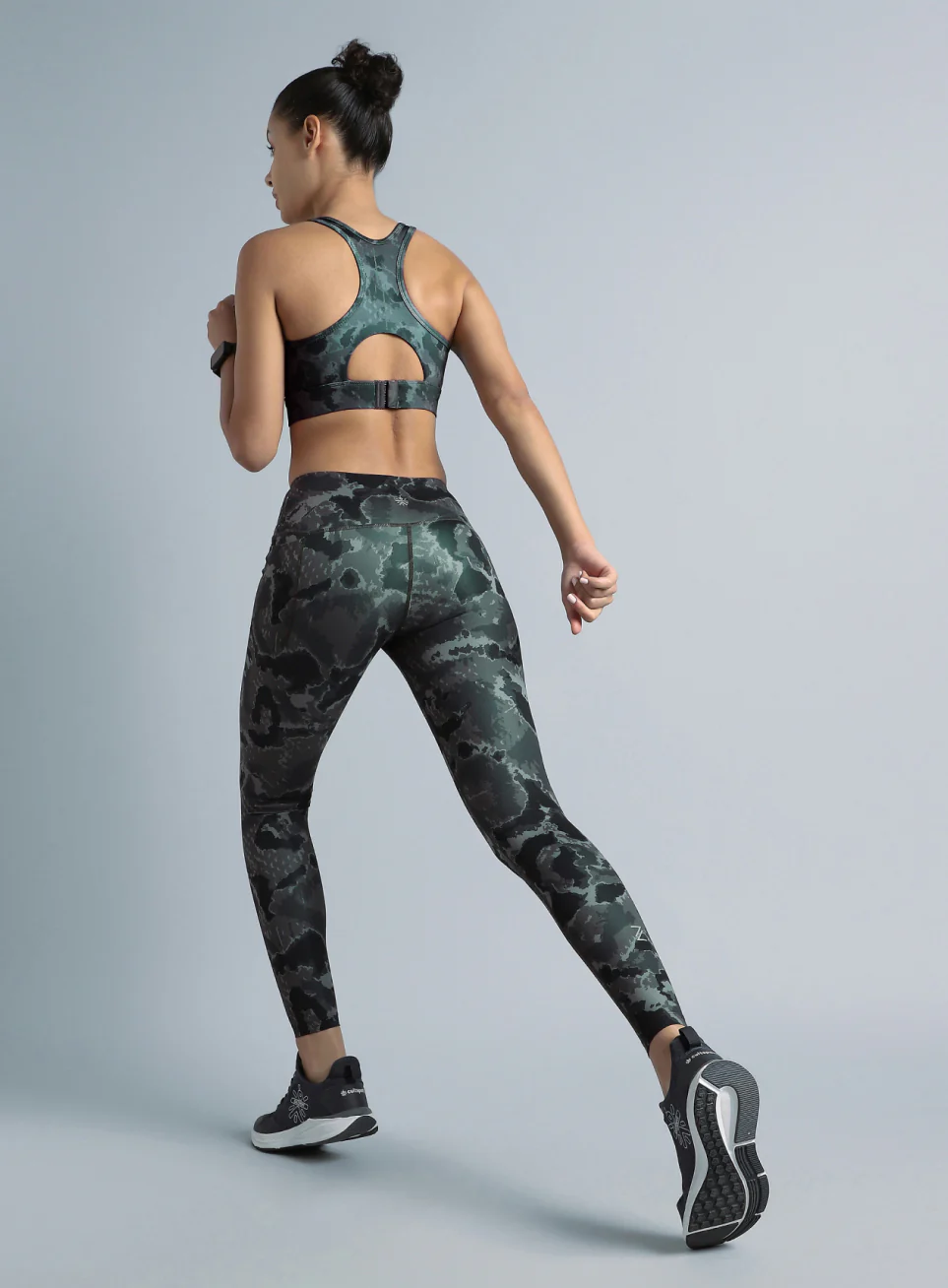 Women's Black Pacer AOP Comflex Tights - Image 3