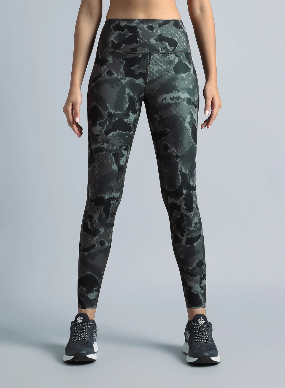 Women's Black Pacer AOP Comflex Tights - Image 4