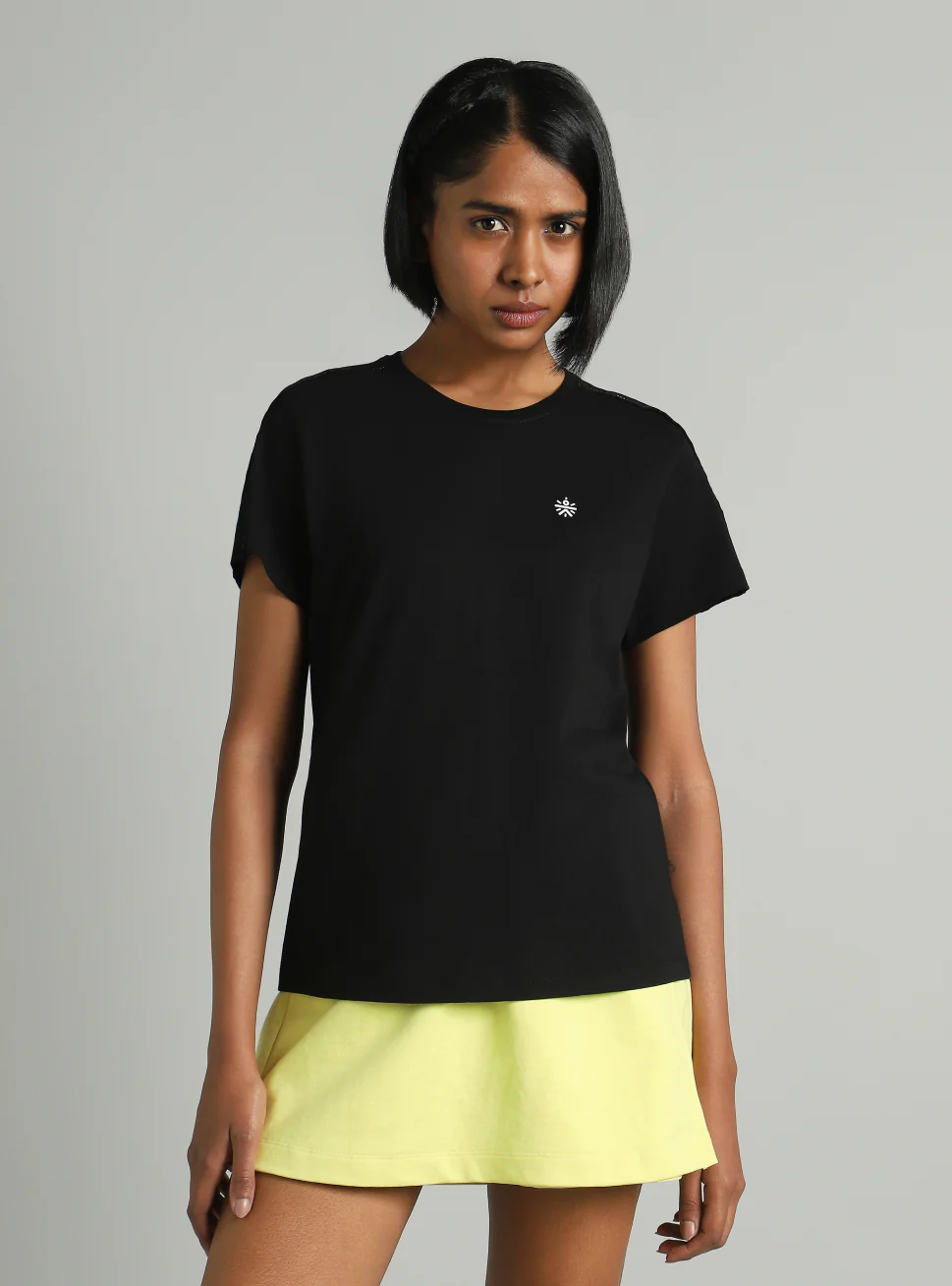 Women's Black Panel Play T-shirt - Image 4