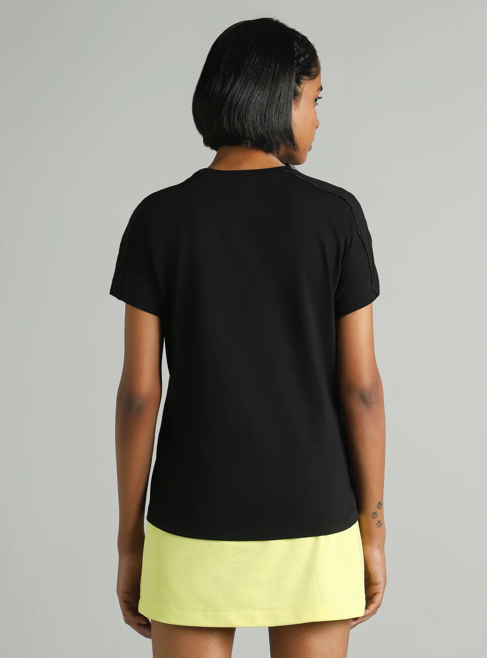 Women's Black Panel Play T-shirt - Image 6