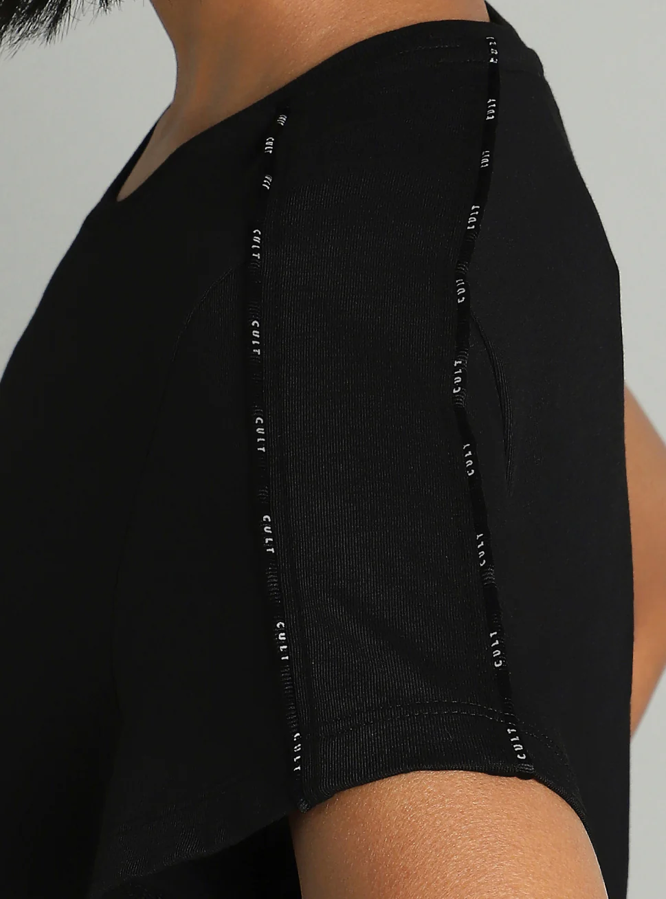 Women's Black Panel Play T-shirt - Image 8