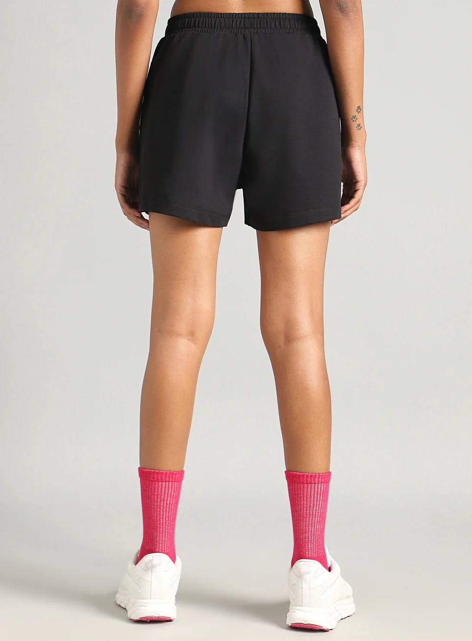 Women's Black Panelled Shorts - Image 6