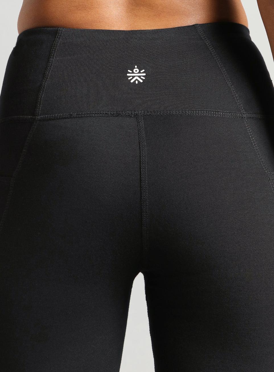 Women's Black Pause and Align Cotton Yoga Tights - Image 8