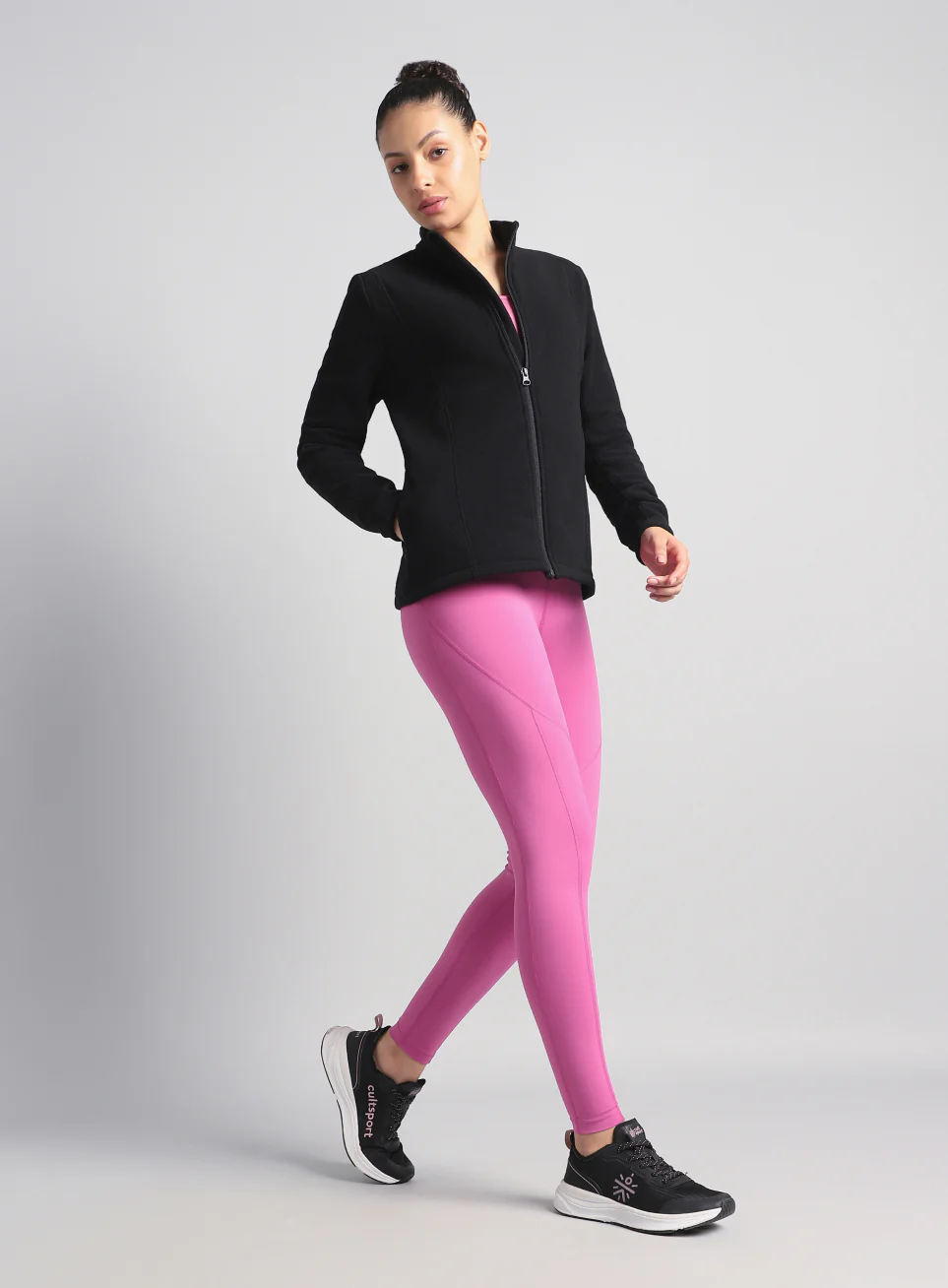 Women's Black Performance Pro Training Fleece Jacket - Image 3