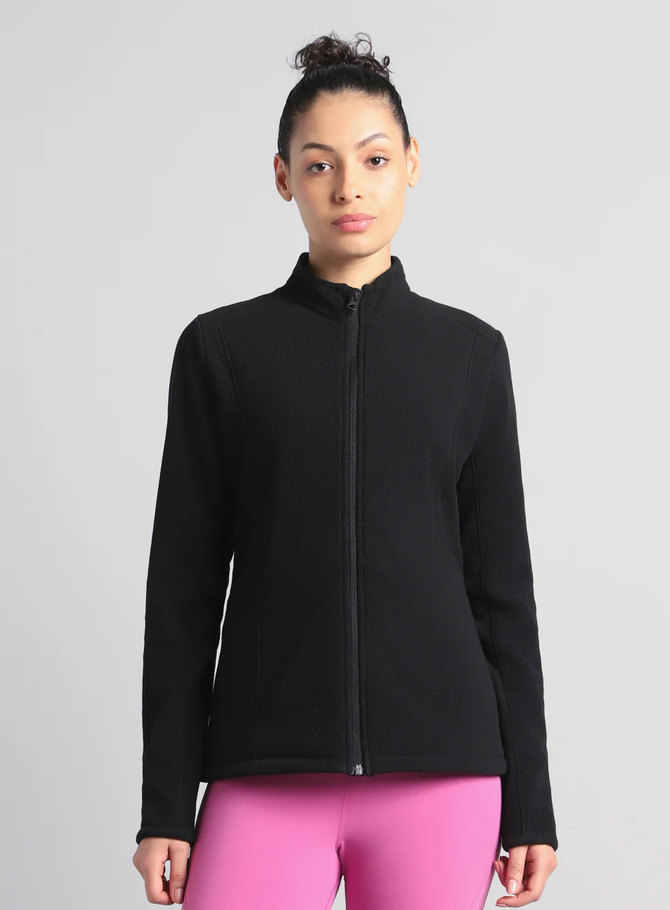 Women's Black Performance Pro Training Fleece Jacket - Image 4