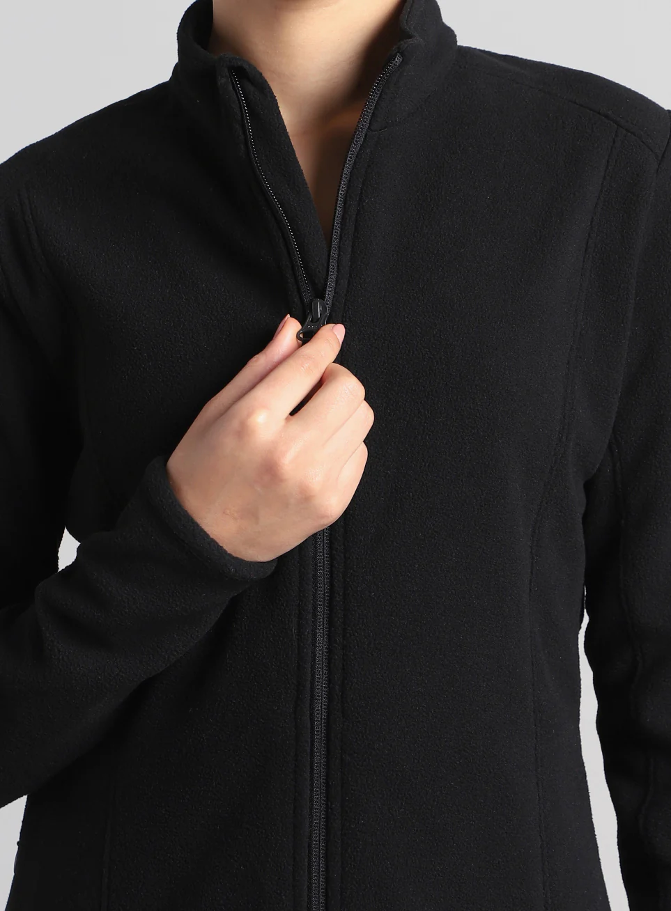 Women's Black Performance Pro Training Fleece Jacket - Image 8