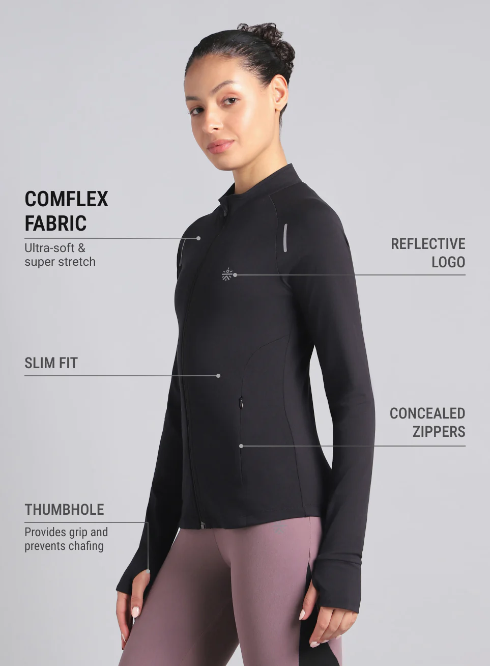 Women's Black Performance Training Essential COMFlex Jacket - Image 5
