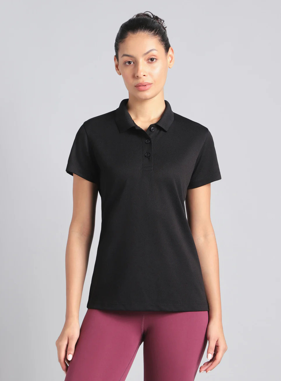 Women's Black Performance Training Polo - Image 4