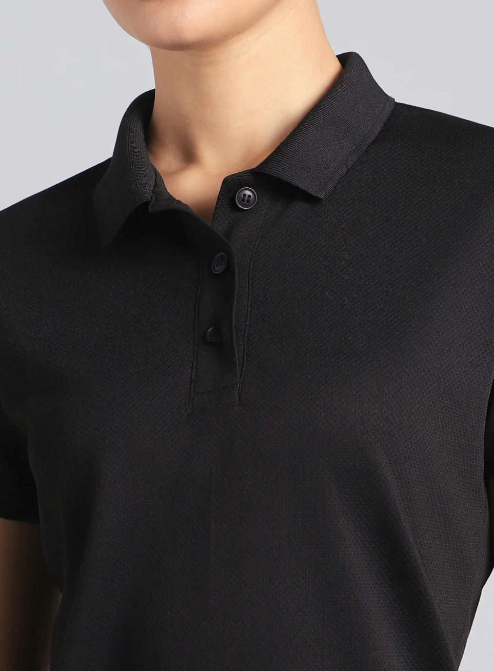 Women's Black Performance Training Polo - Image 7