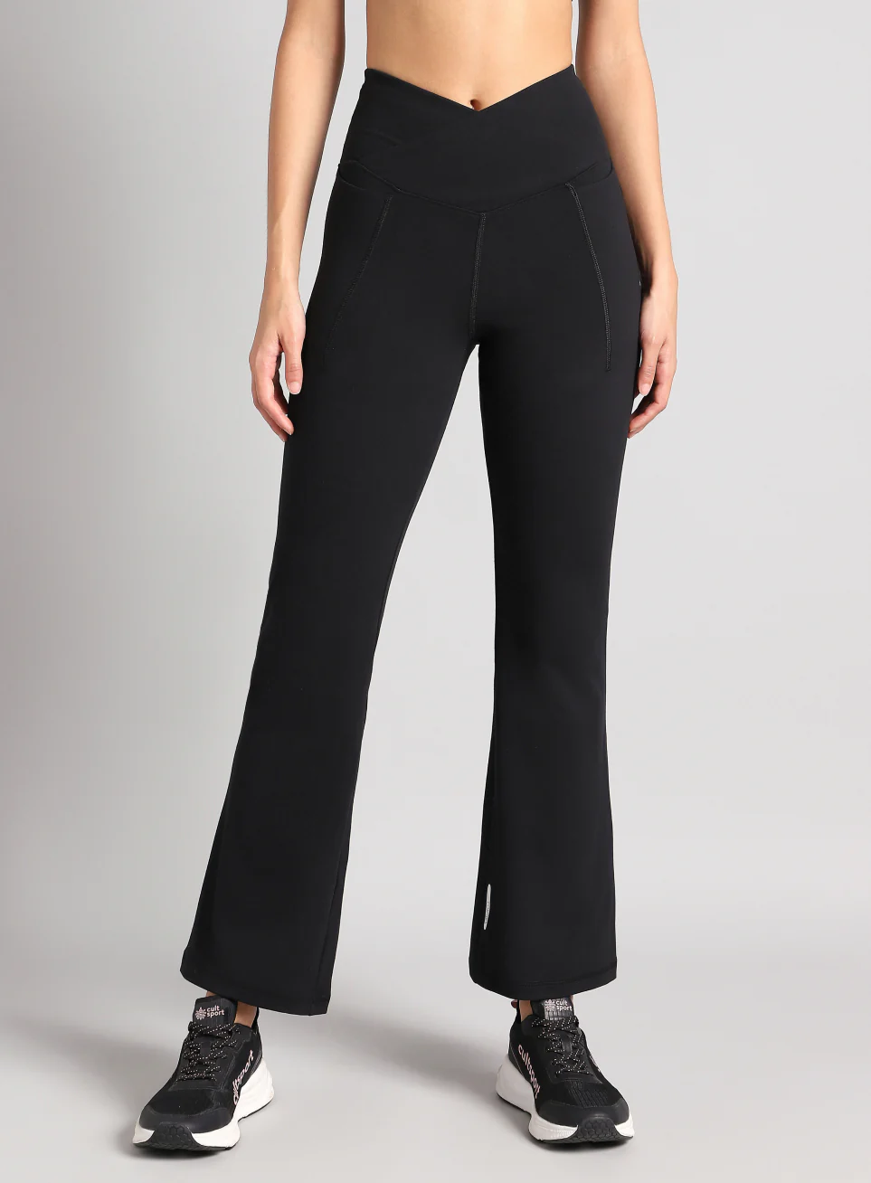 Women's Black Pilates COMFlex Flare Pants - Image 4