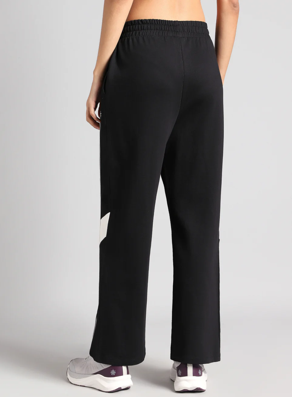 Women's Black Play On Straight Fit Trackpants - Image 6