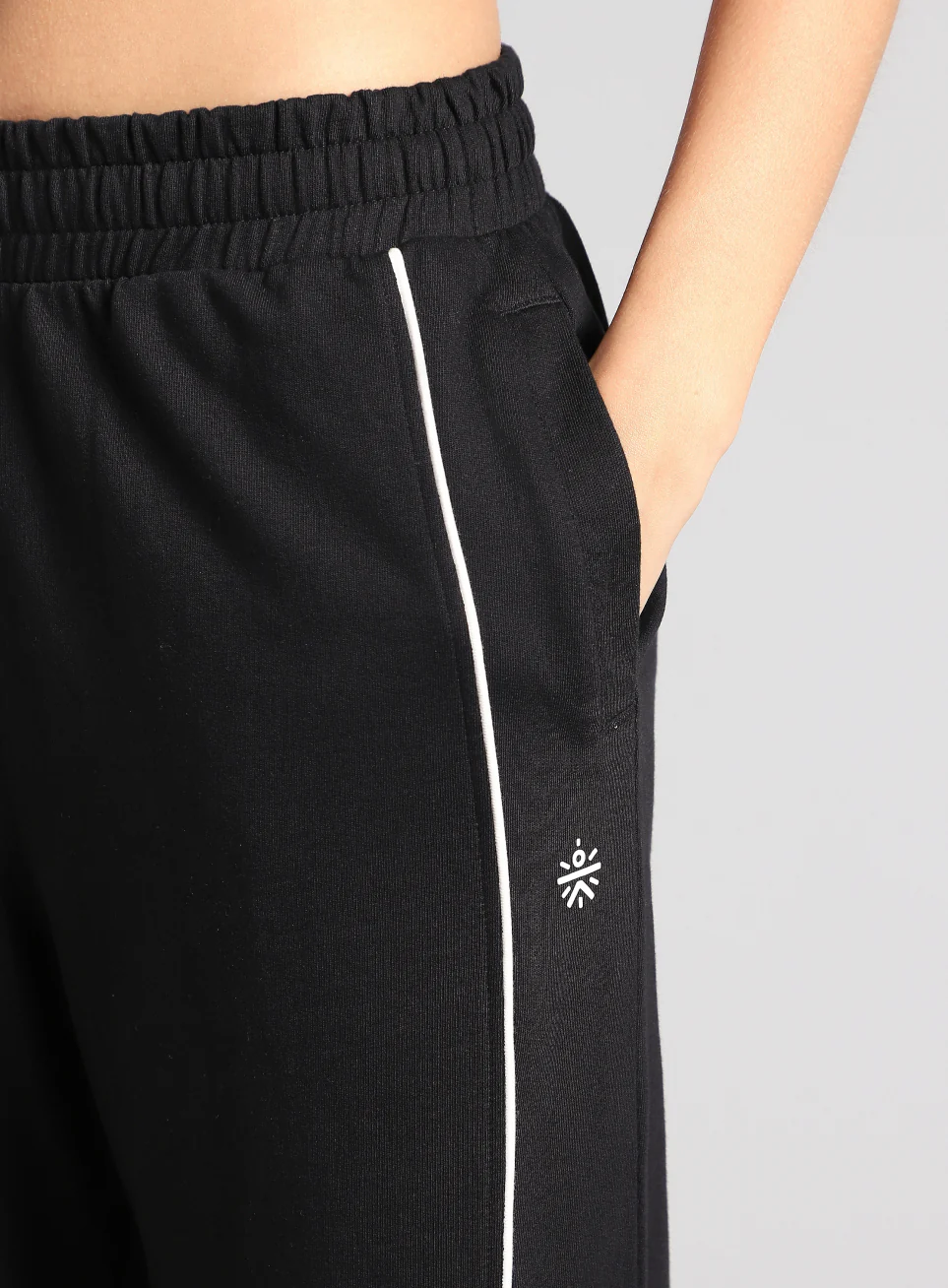 Women's Black Play On Straight Fit Trackpants - Image 7
