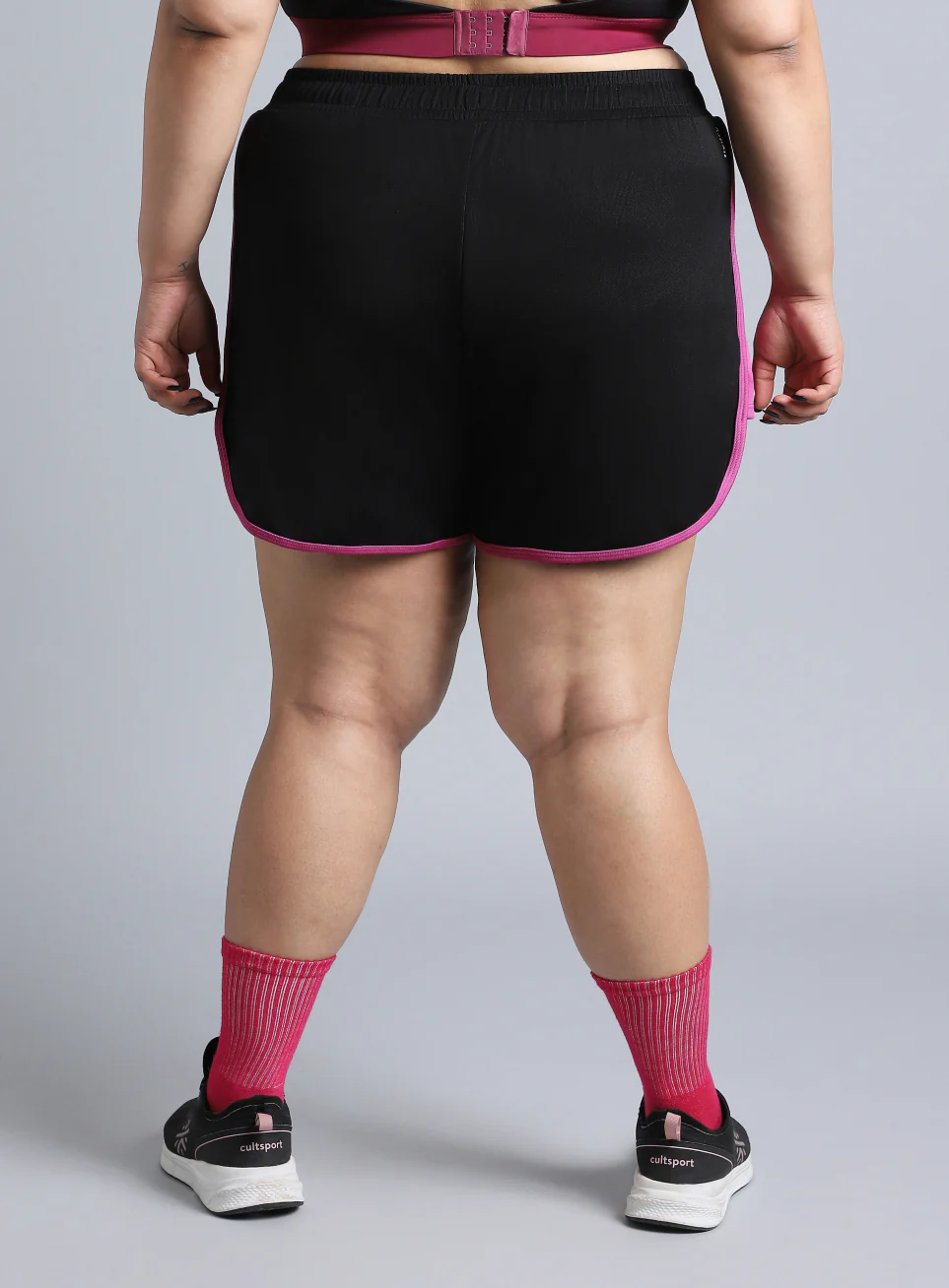 Women's Black Power Active Plus Size Shorts - Image 6