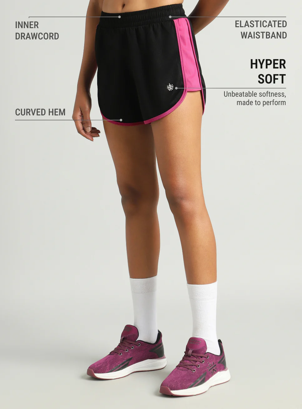 Women's Black Power Active Shorts - Image 5