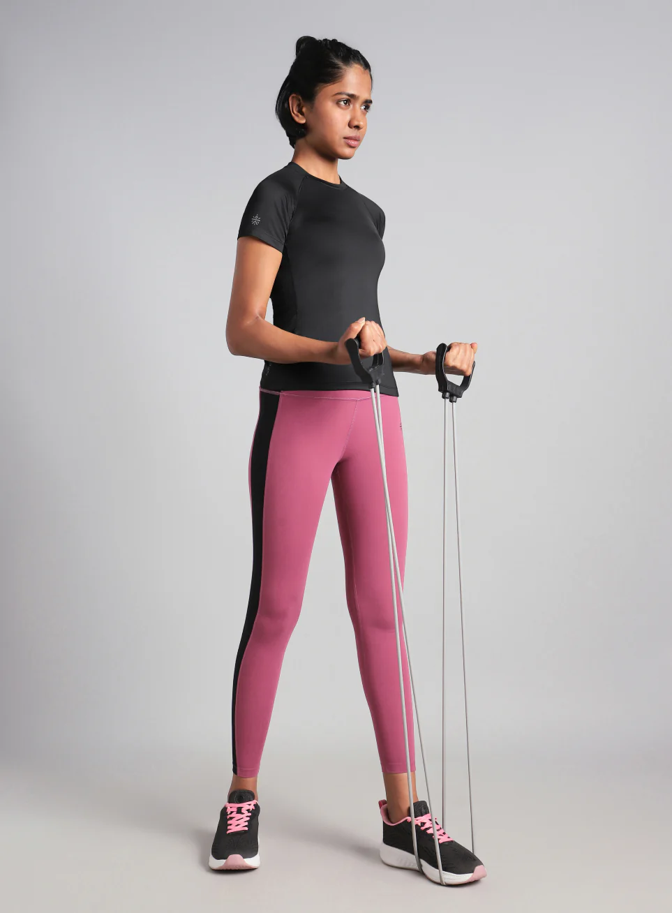 Women's Black Power Compression T-shirt - Image 2