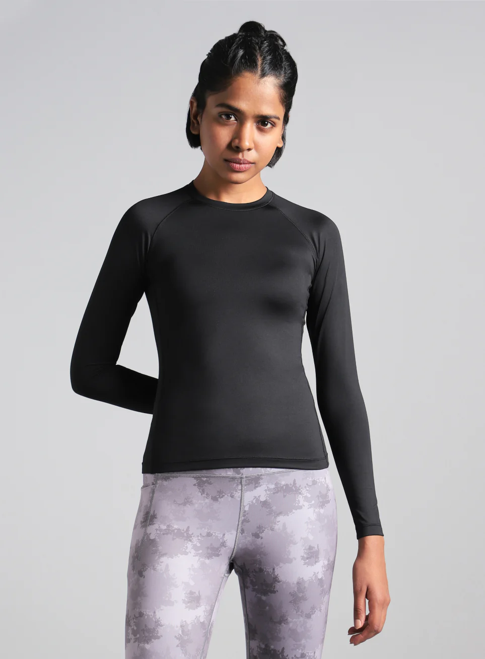 Women's Black Power Full Sleeve Compression T-shirt - Image 4