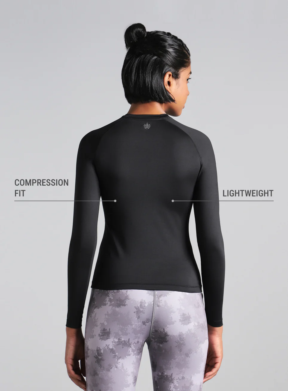 Women's Black Power Full Sleeve Compression T-shirt - Image 6