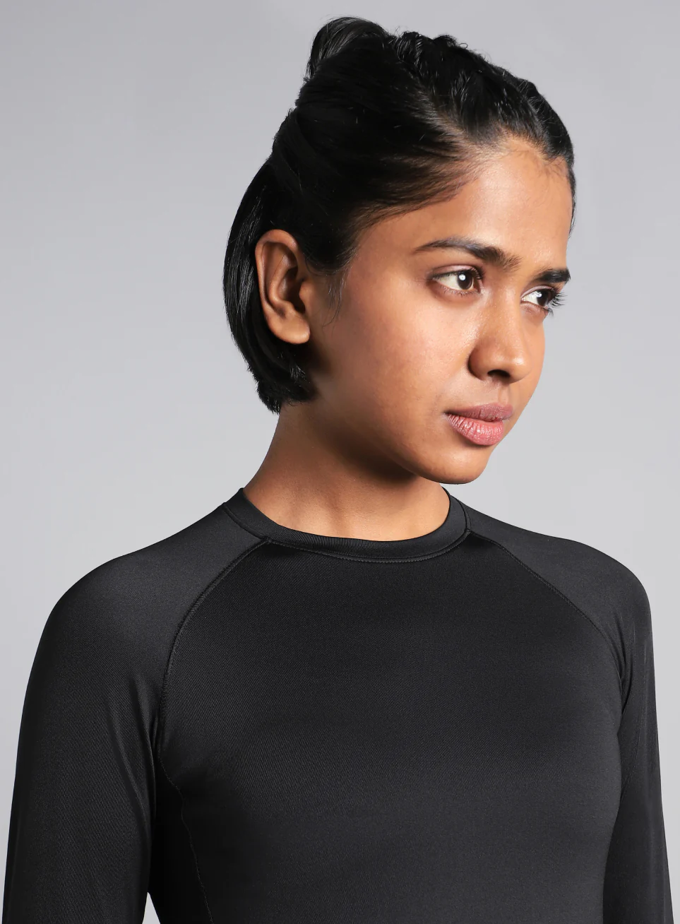 Women's Black Power Full Sleeve Compression T-shirt - Image 7