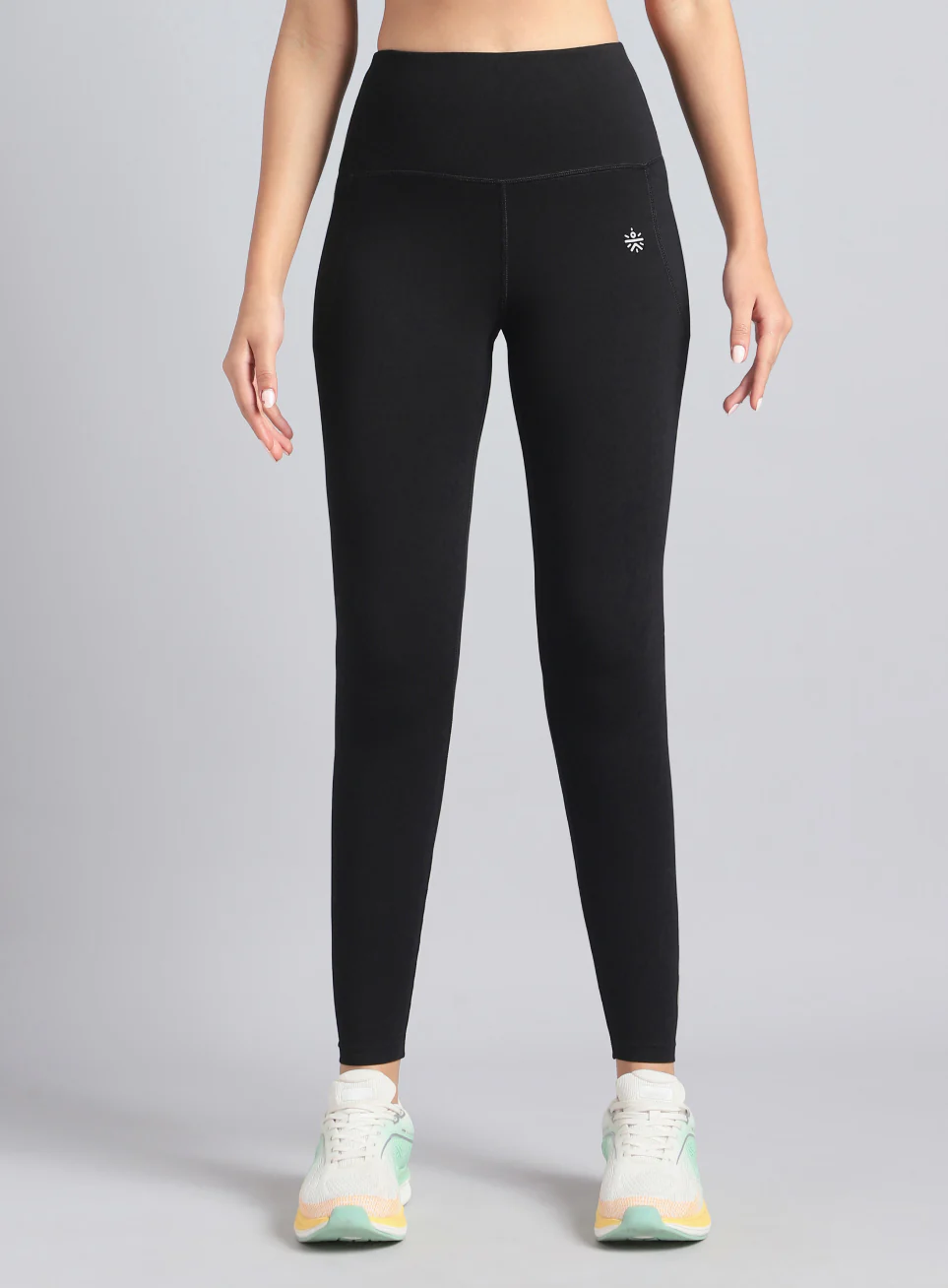 Women's Black Premium Cotton Training Tights - Image 4