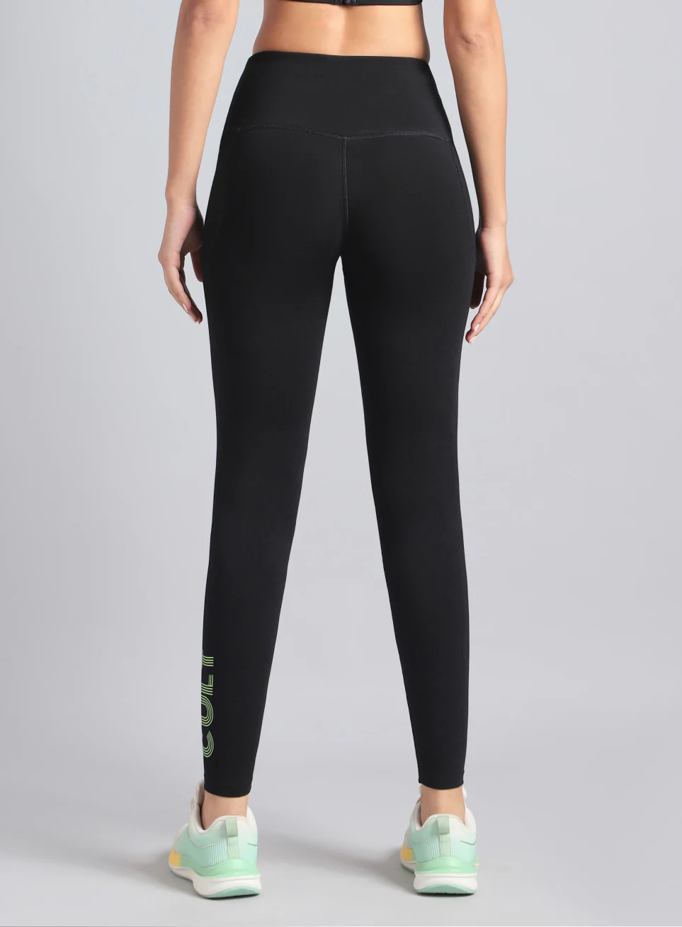 Women's Black Premium Cotton Training Tights - Image 6