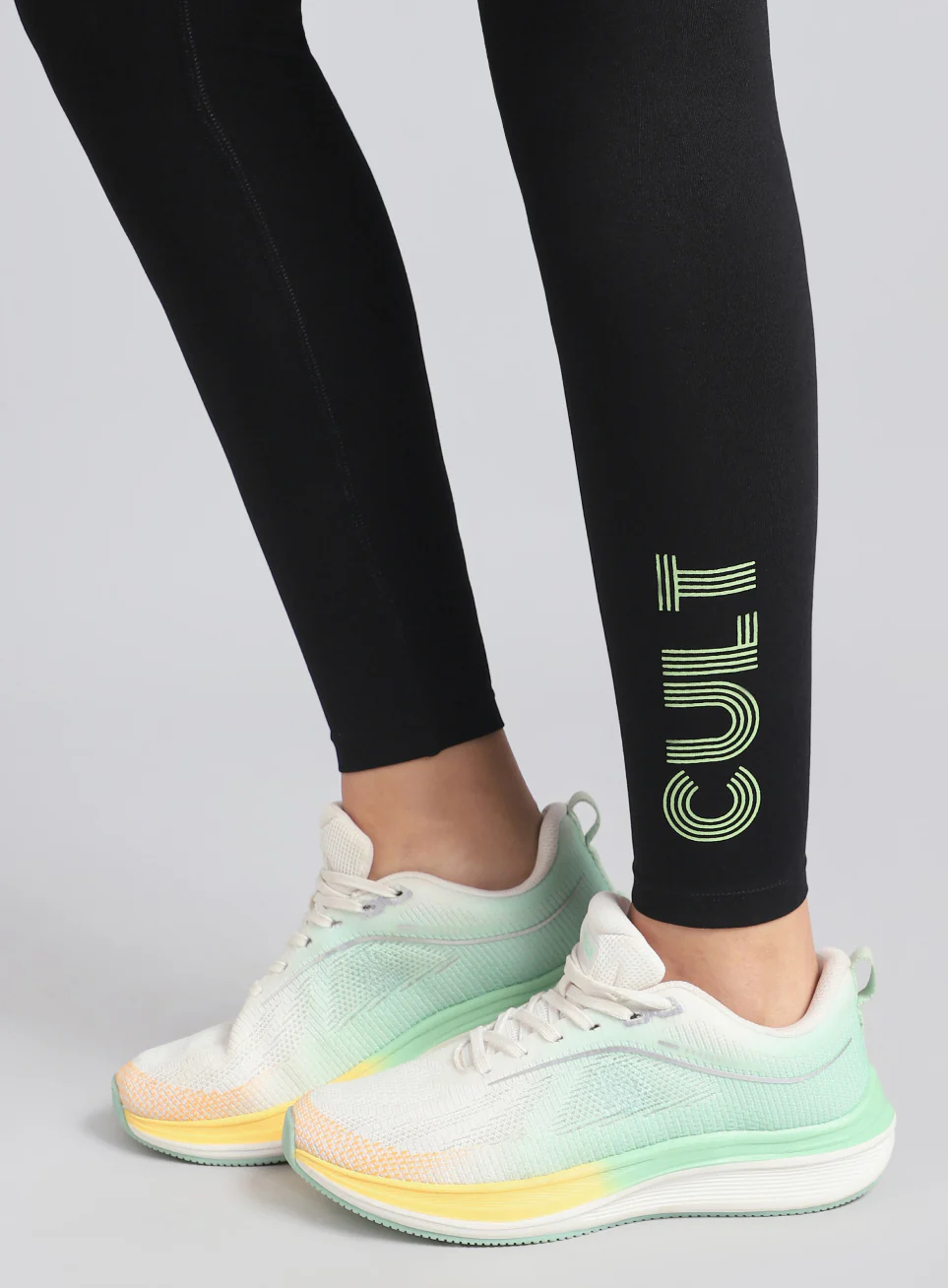 Women's Black Premium Cotton Training Tights - Image 7