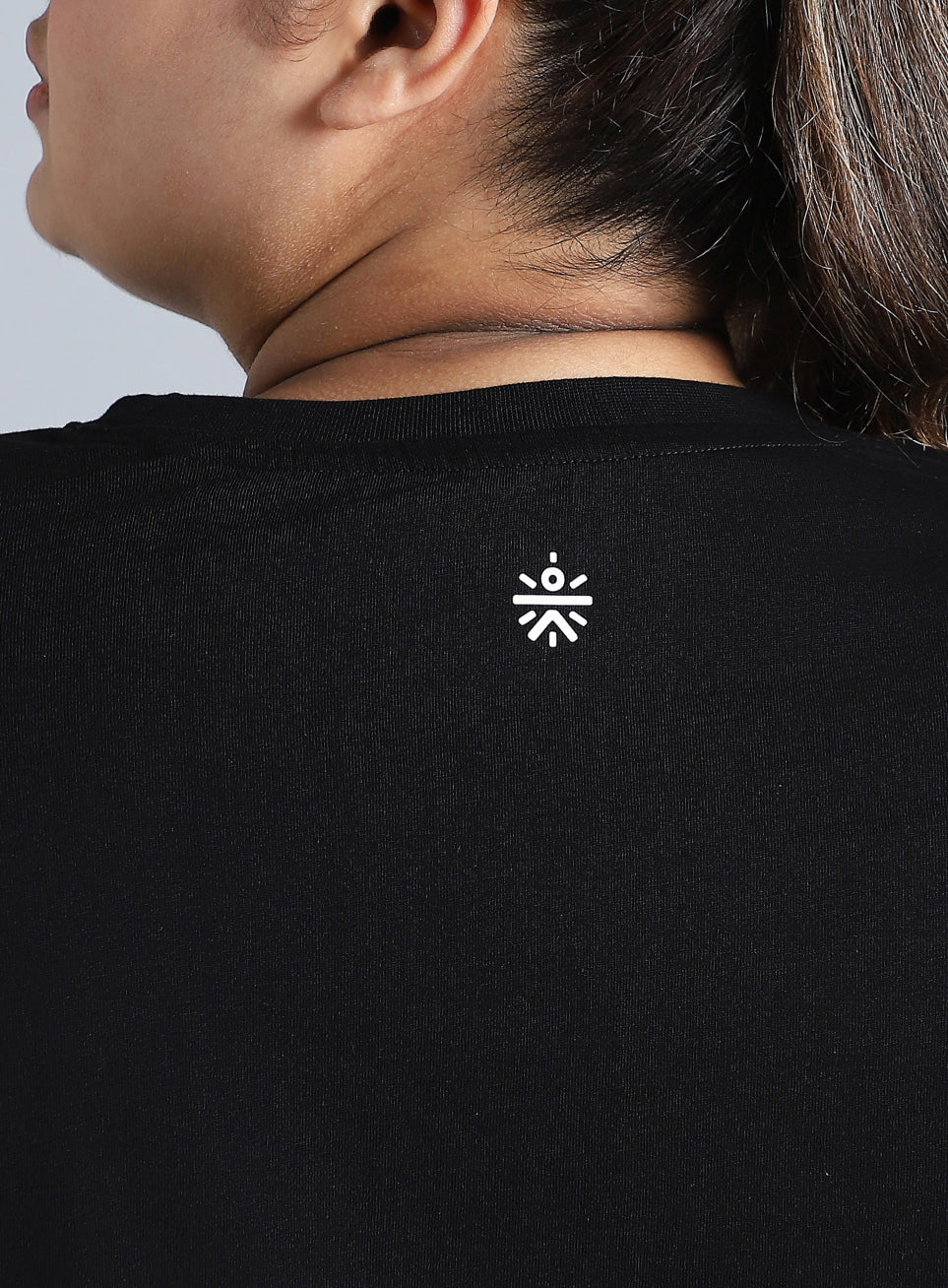 Women's Black Printed Oversized Fit Plus Size T-shirt - Image 8