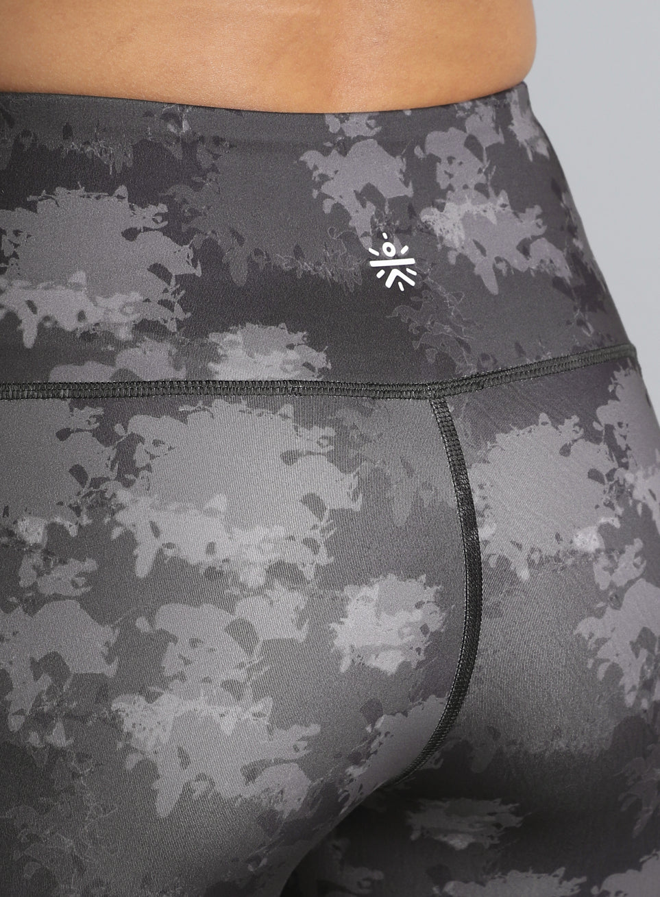 Women's Black Printed Performance Tights - Image 8